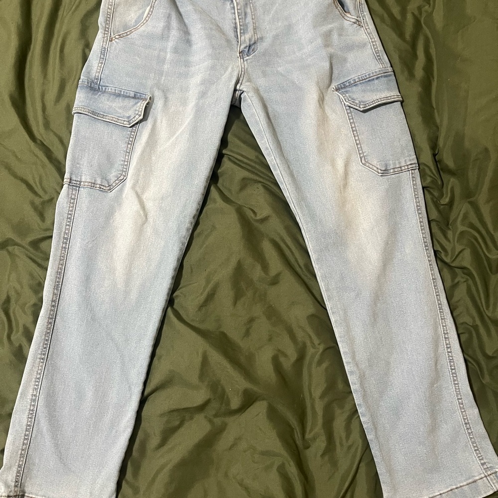 Articles of Society Light Blue Cargo Jeans